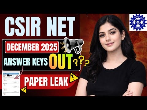 csir net december 2025 answer key | csir ugc net answer key 2025 | mahir academy