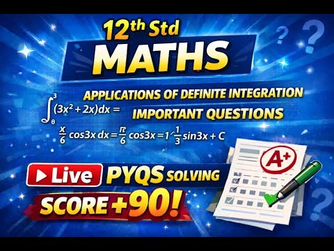 12th std Maths 1 Differential Equation Live PYQS Solving Board Exam 2026 HSC board Exam 2026 part 2