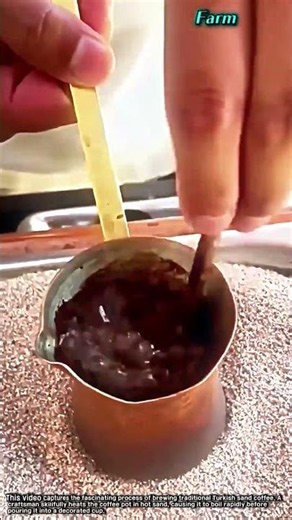 Traditional Sand Coffee Brewing Process #worker #process #coffee #sandcoffee #craftsman