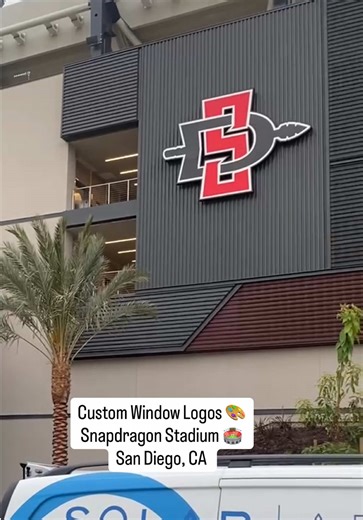 Custom window graphics installation at Snapdragon Stadium in San Diego, CA. We installed multiple logos on the luxury suite doors to create a clean, branded experience throughout the space. Details matter - especially in premium environments. #SanDiegoCA #SnapdragonStadium #WindowGraphics #CommercialGraphics #SanDiegoBusiness