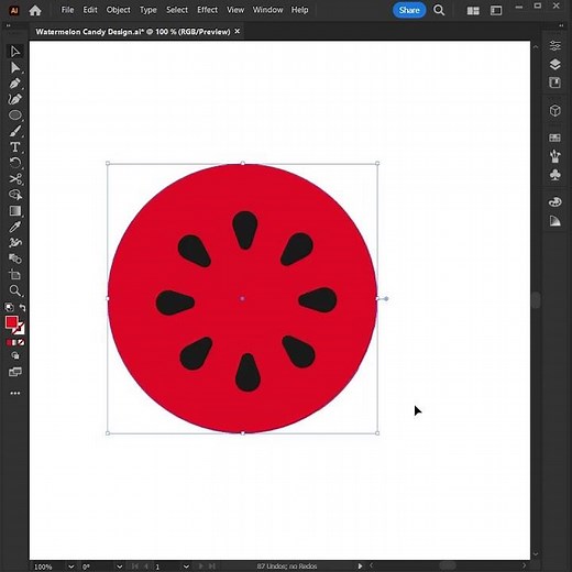 3D Watermelon-Inspired Candy Design in Illustrator