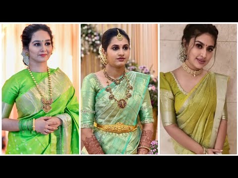 Green Saree Styling Ideas 2024|| Best green Saree Makeup Look || Amazing green Saree Styling
