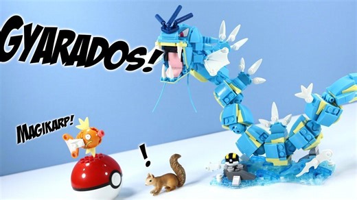 Mega Construx Pokemon Series 1 Gyarados Speed Build Review