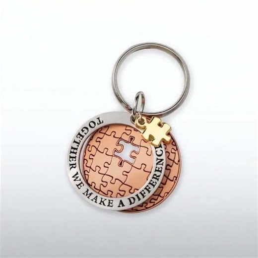 Charming Copper Keychain - Make a Difference