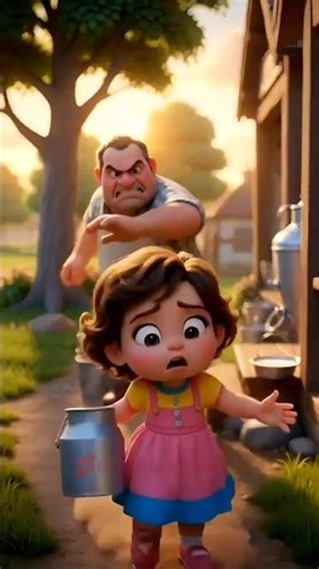 dairy owner and mimi||Dairy owner do not give milk ||mimi & I'll cow#baby #story #aianimation #viral