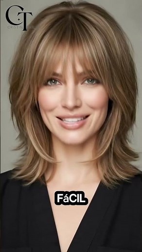 A layered bob with bangs that adds movement, frames the face, and elevates the look #hairstyle