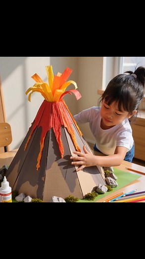 Fun Volcano 🌋 Project 🌟 #fblifestyletyle | Shine and Smile : ABA and Sensory Activities and worksheets