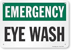SmartSign "Emergency - Eyewash" Sign | 7" x 10" Plastic