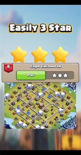 8th Challenge Eagle Encounter 3 Star Tutorial coc New Challenges