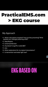Analyzing an EKG involves more than just the reading itself. It's about understanding the patient's condition and the question the EKG is meant to answer. Considering the patient's symptoms and overall presentation can provide valuable context for accurate interpretation. Have you ever considered this approach? #EKG #ECG #cardiology #diagnosis #medicine #health | Practical EMS