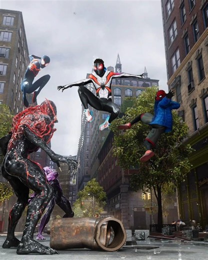 When Three Spider-Men Meet to Stop an Alien INVASION 💯🔥 PS5 #spiderman