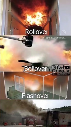 Difference between: Boilover, Rollover, Flashover, and Backdraft. #cbmpr #bombeirosbrasil #bombei...