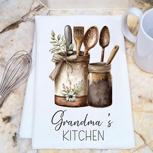 Farmhouse Kitchen Towel Decor Personalized Hand Towel for Cook New Home Gift Idea Kitchen Tea Towel Dish Towel Rustic Kitchen Friend Gift - Etsy