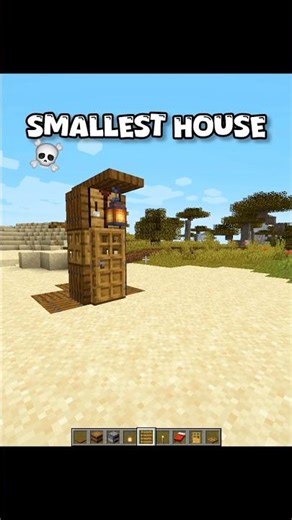 Minecraft Smallest House 💀 #shorts #minecraft #gaming