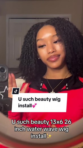 My first wig install😻 i will be posting a more in depth tutorial tmrw!! #begginerfriendly #begginerwiginstall #wiginstall #waterwavewig #usuchbeautyhair #usuchbeauty #wiginstalltutorial #baldcapmethod