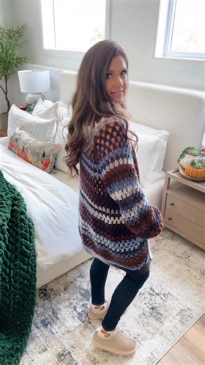 425K views · 3.3K reactions | Say GPC for ! ✨ The Granny Pop Cardigan is a top-down, seamless crochet design worked in the classic granny stitch. I’ve made mine in Mary Maxim Prism, Lakeside, and I love how the colours shift beautifully through the stitches. It’s the perfect mix of nostalgic and modern wearability. No seams, just cozy, colourful goodness.  #crochetcardigan | MJ's Off the Hook Designs | Facebook