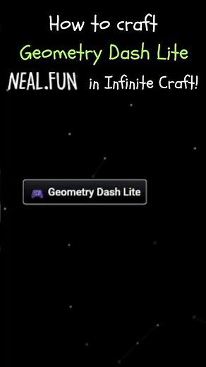 How to craft GEOMETRY DASH LITE in INFINITE CRAFT! | #geometrydash #infinitecraft #geometrydashlite