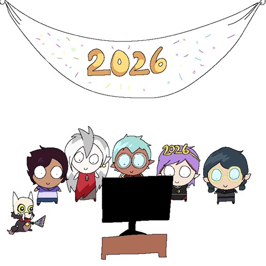 Celebrate New Year's with The Owl House Characters