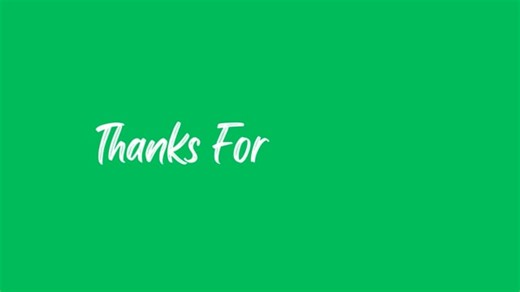 Thanks For Watching, Green Screen, Youtube. Free Stock Video