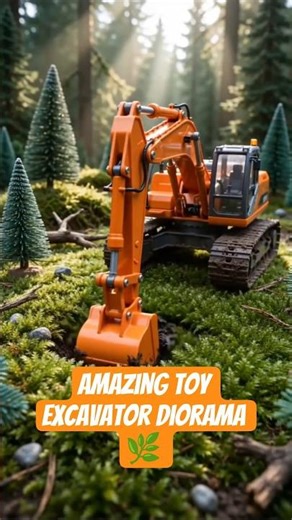Tiny Excavator, Huge Results 🤯 Cute DIY Diorama