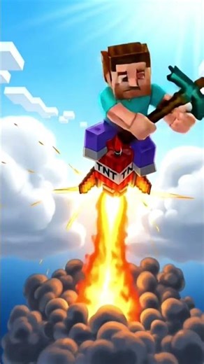 Steve’s Redstone Rocket Launch Gone WRONG! 🚀💥 Minecraft Shorts #minecraft #gaming