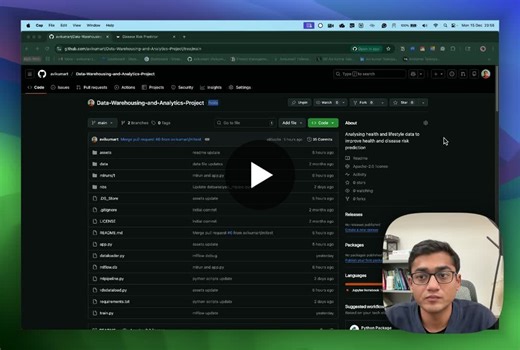 Predicting Disease Risk with Data Warehousing Analytics | Avikumar Talaviya posted on the topic | LinkedIn