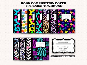 Composition Cover Template, Editable Composition, Composition Template, Composition Book, Composition Notebook - Etsy