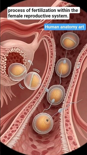 Process of fertilization within the female reproductive system.