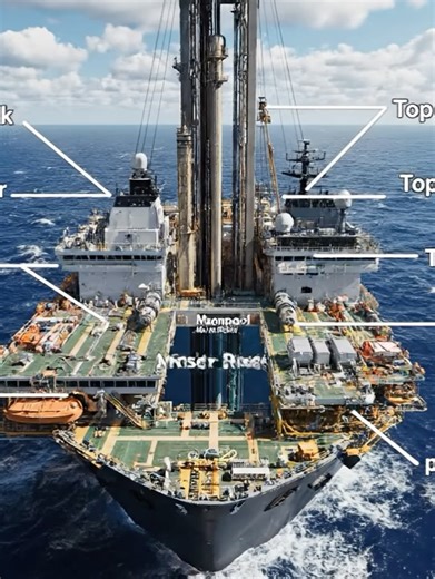 Petroleum Concepts on Instagram: "🌊⬇️ From floating steel to buried hydrocarbons — precision all the way down. A drillship doesn’t just float and drill. It connects the surface to the seabed, controls pressure with subsea BOPs, and reaches reservoirs thousands of meters below — safely and accurately. This is where marine engineering meets subsurface science. ⸻ #petroleumconcepts #acepetroleum #deepwaterdrilling #drillship #offshoreengineering petroleumengineering subseadrilling oilgasind