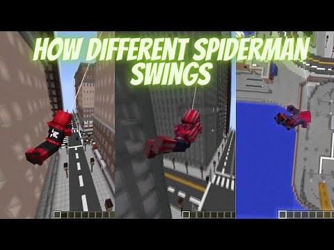 How Different Spider-Man Webswing but in Minecraft
