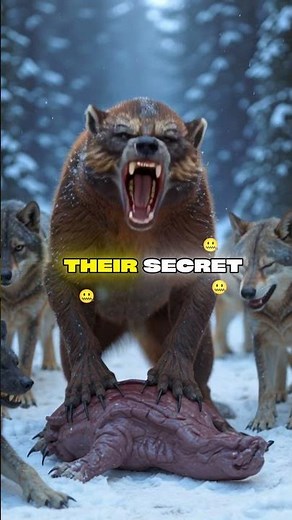 Wolverine vs Wolf Pack: The Fearless Beast of the Wild 😤🐺🦡 #animalfacts