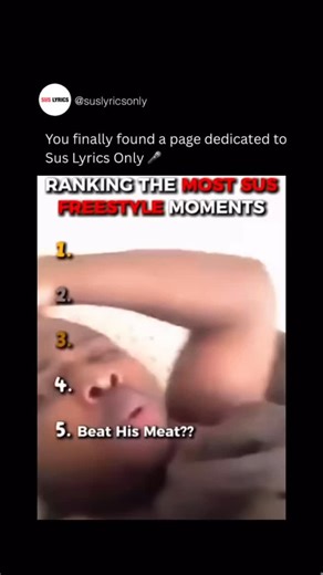 suslyrics on Instagram: "Some freestyle moments live forever for the wrong reasons. Off the top energy turns reckless, bars come out unfiltered, and the internet catches every pause, slip, and wild lyric. What should be confidence becomes accidental comedy, making these moments replayable, awkward, and unforgettable across interviews, radio booths, and live cyphers. Ranking sus freestyle moments is about honesty, chaos, and timing. No pen, no edits, just raw thoughts exposed in real time. These 