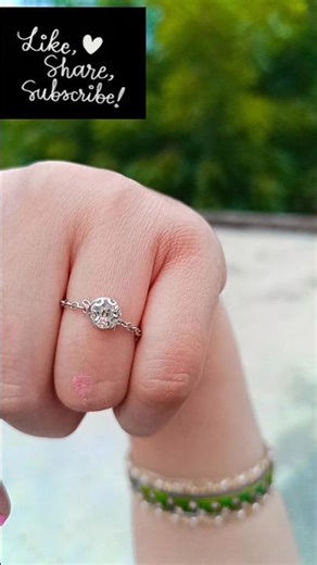 Make Your Own Dainty Chain Ring at Home | Jewelry for Beginners#diy #viral #craft #yt💍💕