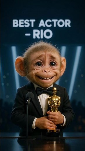 The Most Emotional Award Moment Ever – Baby monkey Rio’s Journey 😢🏆