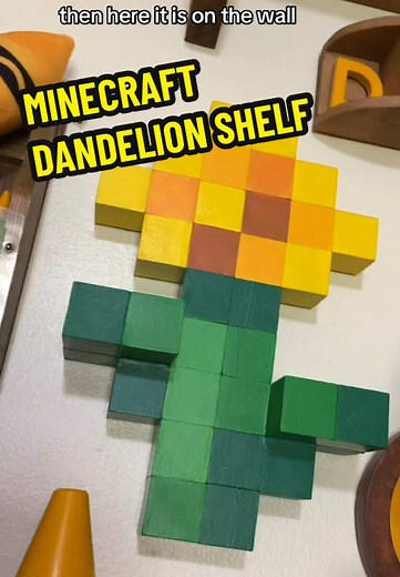 Minecraft Dandelion Shelf Crafting Tutorial