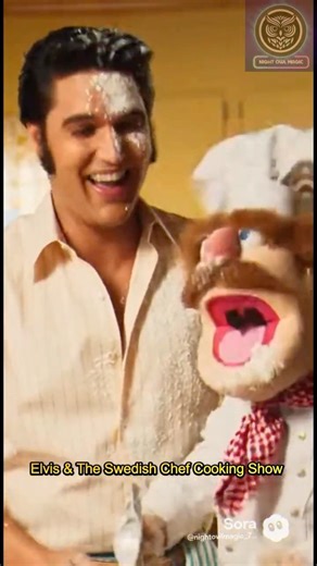 Elvis Presley & The Swedish Chef: Kitchen Mayhem (1966) 🦉✨ #shorts #elvispresley