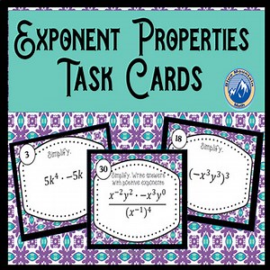 Exponent Operations Task Cards