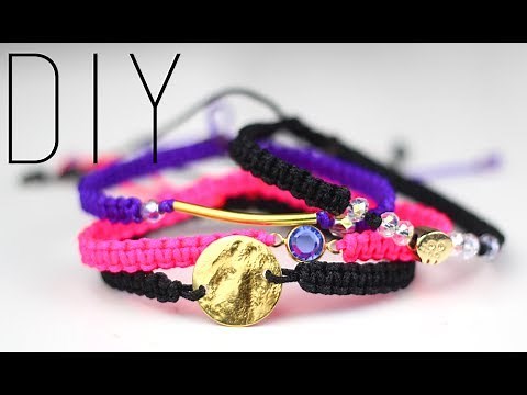 TUTORIEL-DIY : MACRAME BRACELETS - Bracelet en Macramé - Stackable bracelet friendship bracelet