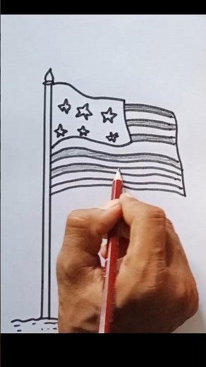 american flag /drawing /usa flag for beginners