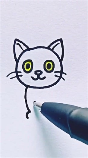 How to draw a cat | easy drawing made for beginners || satisfying art