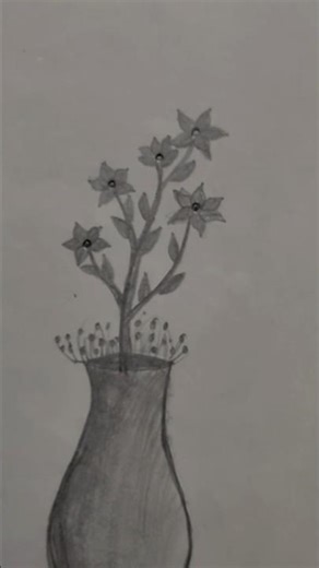 The Flower Vase | Simple & Quick Pencil Sketch Drawing #sketch #shorts #art #viral