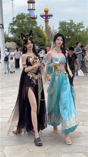 Both Beautiful Cosplay Queen Girl Street Fashion 😍#shorts #cosplay