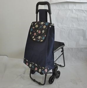 [Hot Item] Foldable Trolley Shopping Bag with Chair