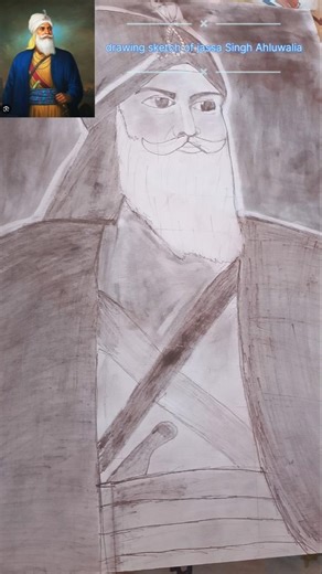drawing sketch of jassa Singh Ahluwalia ⚔️ #drawing #sketch #art #painting #artwork #sketching