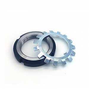 [Hot Item] 65mn Spring-Steel Stainless-Steel DIN5406 Stop Lock Tab Washer Round Nuts 10-280mm