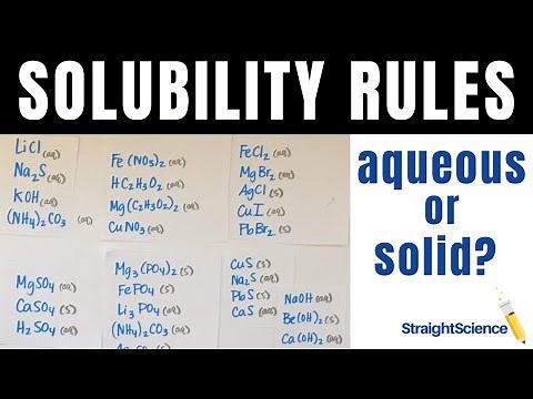 Solubility Rules - Is it Aqueous or Solid? Does it Dissolve?