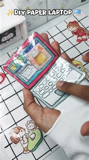 DIY Paper Laptop 💻✨ | Easy Mini Laptop Craft at Home #Shorts