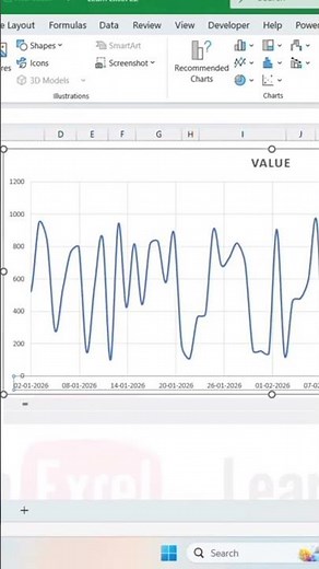 Interactive Line Chart in MS Excel || #exceltips #trendingshorts #exceltricks #exceltips #trending