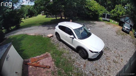 Amazon Driver Runs Over Package