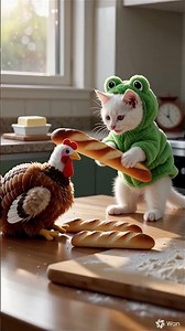 Thanksgiving Frog Kitty Bringing All the Cuteness 🦃🐸🐱